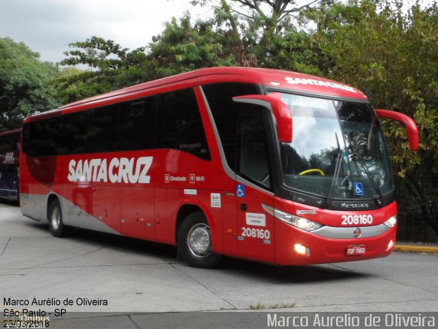Viação Santa Cruz 208160 na cidade de São Paulo, São Paulo, Brasil, por Marco Aurélio de Oliveira. Número da foto: #5873083.