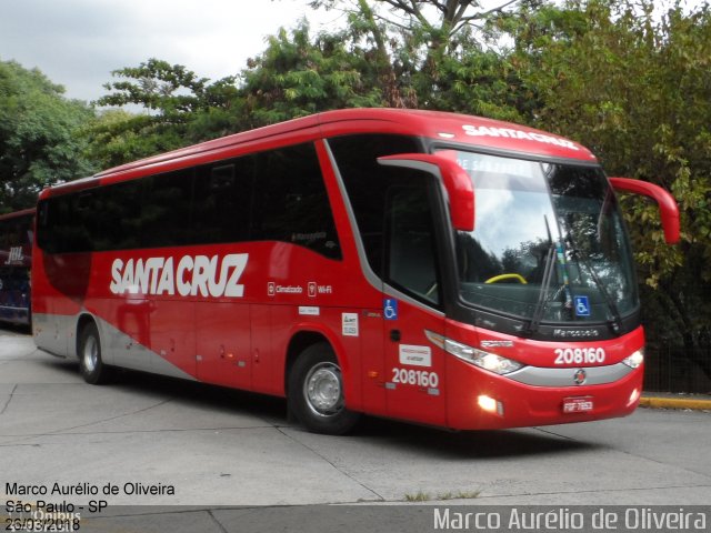 Viação Santa Cruz 208160 na cidade de São Paulo, São Paulo, Brasil, por Marco Aurélio de Oliveira. ID da foto: 5873083.