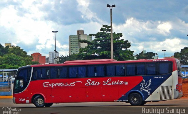Expresso São Luiz 7540 na cidade de Goiânia, Goiás, Brasil, por Rodrigo S. G Busólogo do Brasil. Número da foto: #5876174.