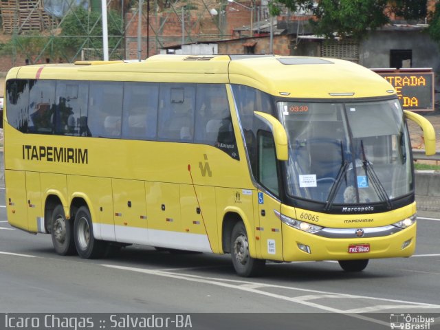 Viação Itapemirim 60065 na cidade de Salvador, Bahia, Brasil, por Ícaro Chagas. ID da foto: 5875449.