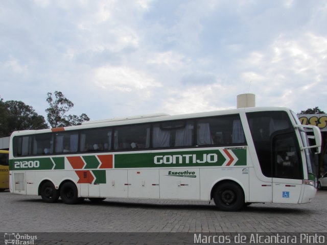 Empresa Gontijo de Transportes 21200 na cidade de Perdões, Minas Gerais, Brasil, por Marcos de Alcantara Pinto. ID da foto: 5877297.