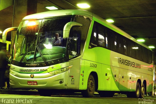 Transbrasiliana Transportes e Turismo 50901 na cidade de Belo Horizonte, Minas Gerais, Brasil, por Franz Hecher. Número da foto: #5877575.