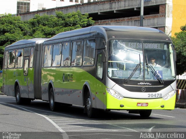 SM Transportes 20478 na cidade de Belo Horizonte, Minas Gerais, Brasil, por Adão Raimundo Marcelino. ID da foto: 5878191.