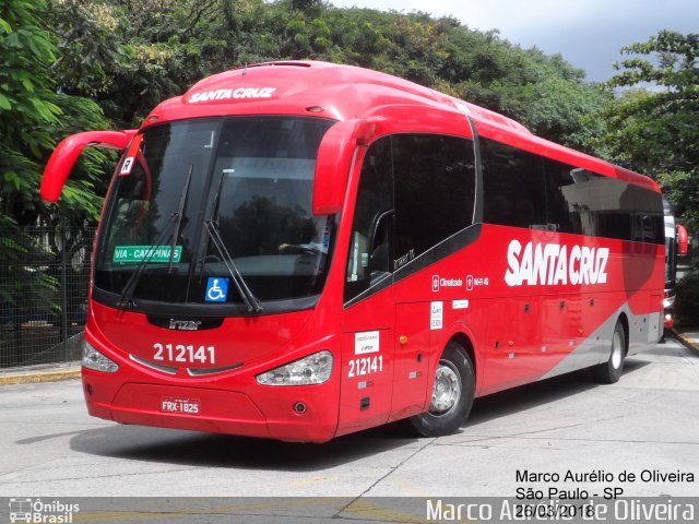 Viação Santa Cruz 212141 na cidade de São Paulo, São Paulo, Brasil, por Marco Aurélio de Oliveira. Número da foto: #5879174.