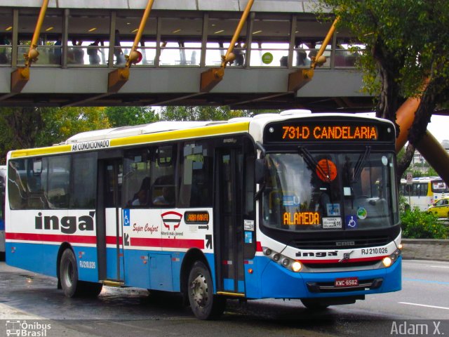Auto Lotação Ingá RJ 210.026 na cidade de Rio de Janeiro, Rio de Janeiro, Brasil, por Adam Xavier Rodrigues Lima. Número da foto: #5879143.