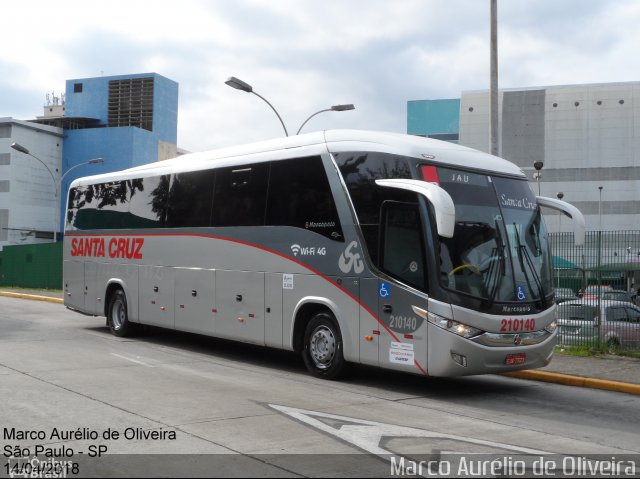 Viação Santa Cruz 210140 na cidade de São Paulo, São Paulo, Brasil, por Marco Aurélio de Oliveira. ID da foto: 5879157.