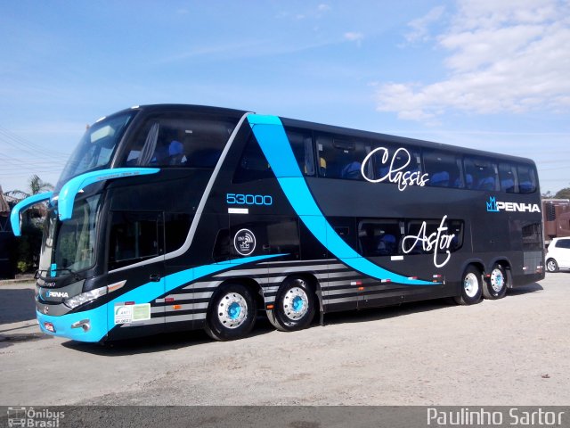 Empresa de Ônibus Nossa Senhora da Penha 53000 na cidade de Jaraguá do Sul, Santa Catarina, Brasil, por Paulinho Sartor. Número da foto: #5881519.