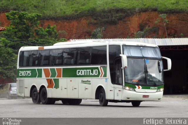 Empresa Gontijo de Transportes 21075 na cidade de Paraíba do Sul, Rio de Janeiro, Brasil, por Fellipe Teixeira. ID da foto: 5882132.