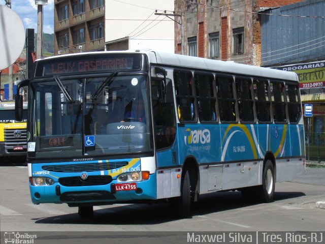 TRANSA - Transa Transporte Coletivo RJ 164.006 na cidade de Três Rios, Rio de Janeiro, Brasil, por Maxwel Silva. Número da foto: #5881390.