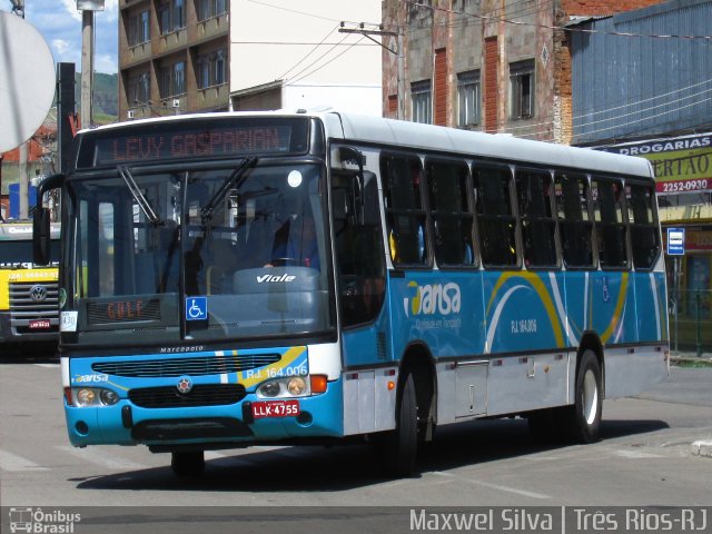 TRANSA - Transa Transporte Coletivo RJ 164.006 na cidade de Três Rios, Rio de Janeiro, Brasil, por Maxwel Silva. ID da foto: 5881390.