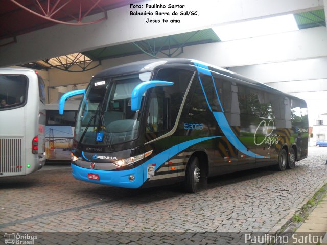 Empresa de Ônibus Nossa Senhora da Penha 52005 na cidade de Joinville, Santa Catarina, Brasil, por Paulinho Sartor. ID da foto: 5882483.