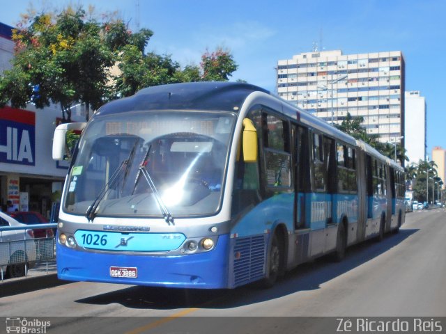 Metrobus 1026 na cidade de Goiânia, Goiás, Brasil, por Zé Ricardo Reis. ID da foto: 5883535.