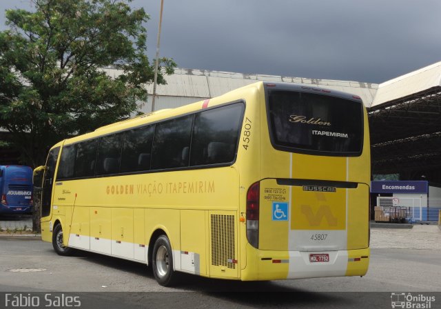 Viação Itapemirim 45807 na cidade de Vitória, Espírito Santo, Brasil, por Fábio Sales. ID da foto: 5883152.