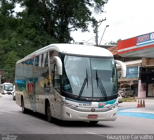 Auto Viação 1001 RJ 108.449 na cidade de Nova Friburgo, Rio de Janeiro, Brasil, por Giuseppe Carvalho. Número da foto: #5884040.