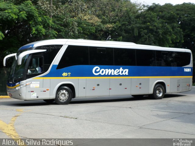 Viação Cometa 10281 na cidade de São Paulo, São Paulo, Brasil, por Alex da Silva Rodrigues. Número da foto: #5884364.