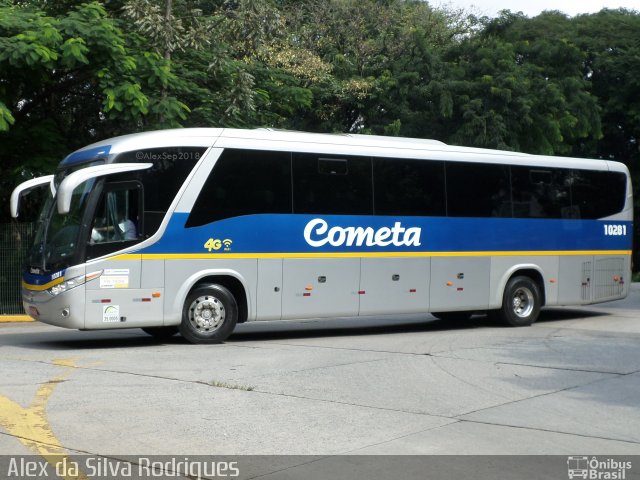 Viação Cometa 10281 na cidade de São Paulo, São Paulo, Brasil, por Alex da Silva Rodrigues. ID da foto: 5884364.