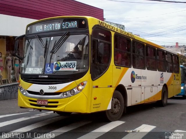 Viação Campo dos Ouros 3008 na cidade de Guarulhos, São Paulo, Brasil, por Jonathan  Aguiar Correa. ID da foto: 5884861.