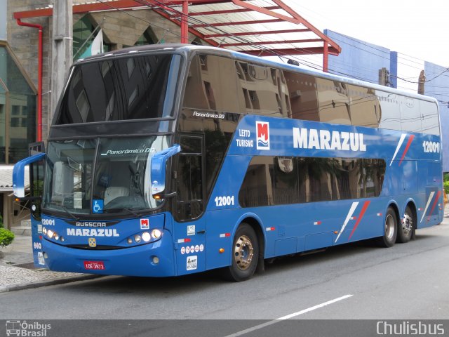 Marazul Turismo 12001 na cidade de Curitiba, Paraná, Brasil, por Paulo Roberto Chulis. ID da foto: 5884694.