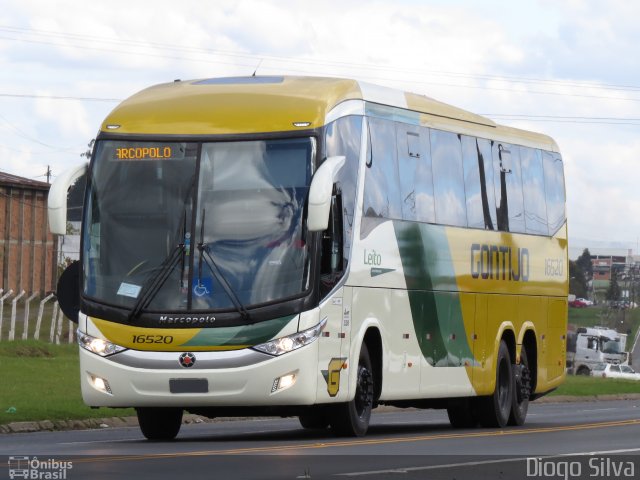 Empresa Gontijo de Transportes 16520 na cidade de Lages, Santa Catarina, Brasil, por Diogo de Carvalho Silva. ID da foto: 5886443.