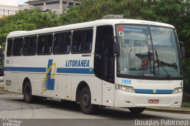 Litorânea Transportes Coletivos 7855 na cidade de São Paulo, São Paulo, Brasil, por Douglas Paternezi. ID da foto: 5886114.