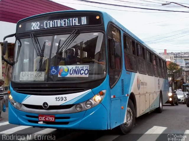 VUG - Viação Urbana Guarulhos 1593 na cidade de Guarulhos, São Paulo, Brasil, por Jonathan  Aguiar Correa. Número da foto: #5886348.