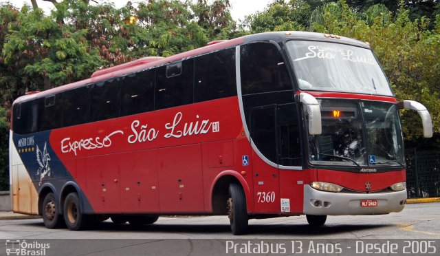 Expresso São Luiz 7360 na cidade de São Paulo, São Paulo, Brasil, por Cristiano Soares da Silva. ID da foto: 5849801.