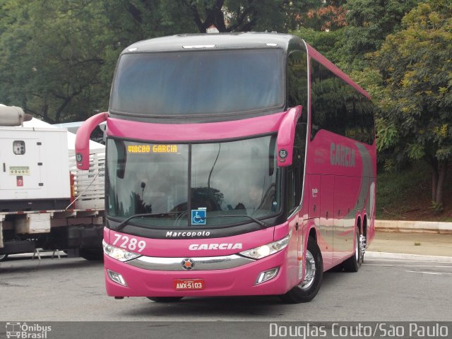 Viação Garcia 7289 na cidade de São Paulo, São Paulo, Brasil, por Douglas Couto Barbalho. ID da foto: 5849148.