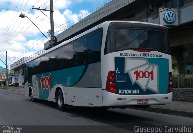 Auto Viação 1001 RJ 108.140 na cidade de Nova Friburgo, Rio de Janeiro, Brasil, por Giuseppe Carvalho. Número da foto: #5888647.