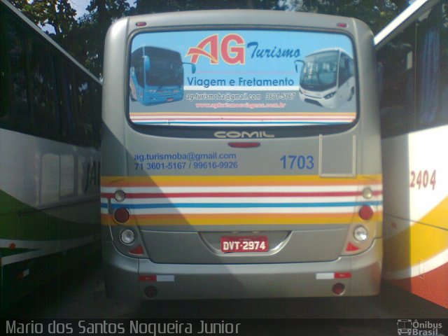 AG Turismo e Transportes 1703 na cidade de Salvador, Bahia, Brasil, por Mario dos Santos Nogueira Junior. ID da foto: 5887349.