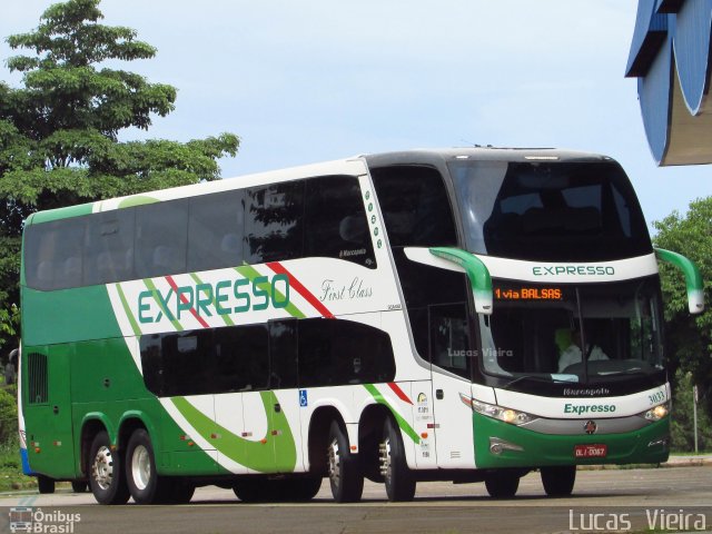 Expresso Transporte e Turismo Ltda. 3033 na cidade de Palmas, Tocantins, Brasil, por Lucas Vieira. Número da foto: #5889022.