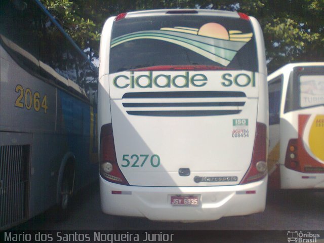Viação Cidade Sol 5270 na cidade de Salvador, Bahia, Brasil, por Mario dos Santos Nogueira Junior. Número da foto: #5887351.