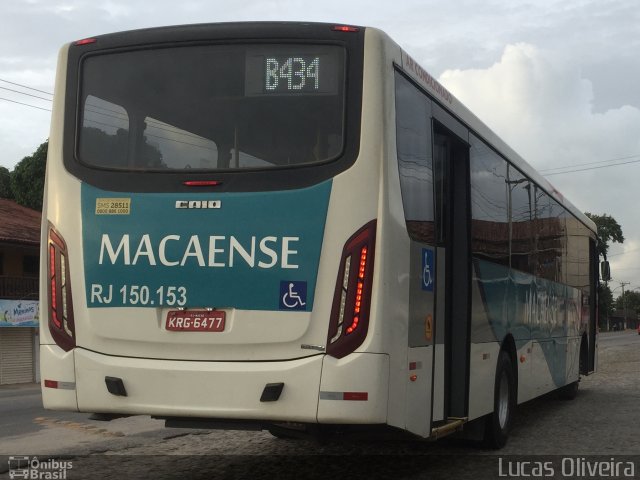 Rápido Macaense RJ 150.153 na cidade de Rio das Ostras, Rio de Janeiro, Brasil, por Lucas Oliveira. Número da foto: #5890929.
