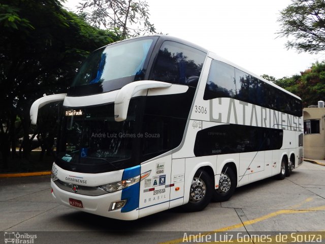 Auto Viação Catarinense 3506 na cidade de São Paulo, São Paulo, Brasil, por André Luiz Gomes de Souza. ID da foto: 5890186.