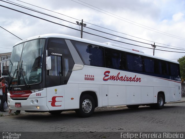 Expresso Embaixador 223 na cidade de Pelotas, Rio Grande do Sul, Brasil, por Felipe Ferreira Ribeiro. ID da foto: 5890021.