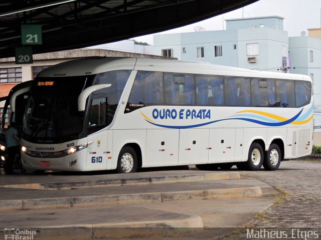 Viação Ouro e Prata 610 na cidade de Santa Maria, Rio Grande do Sul, Brasil, por Matheus Etges. Número da foto: #5893358.