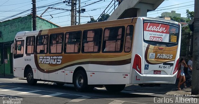 Transportes Fabio's RJ 154.137 na cidade de Rio de Janeiro, Rio de Janeiro, Brasil, por Carlos  Junior. ID da foto: 5892457.