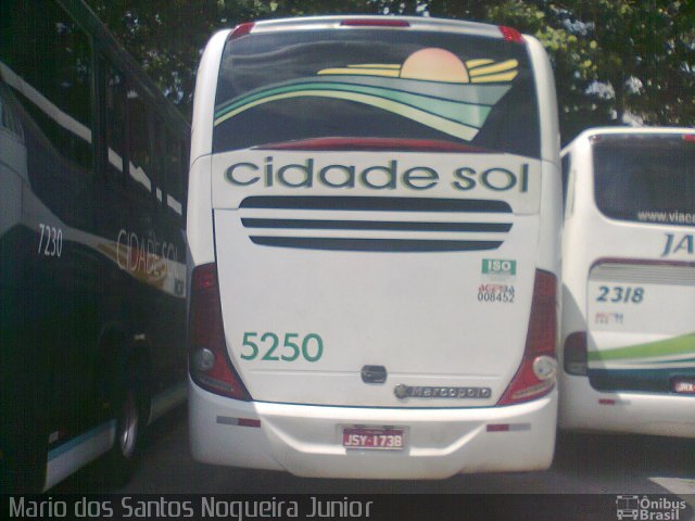 Viação Cidade Sol 5250 na cidade de Salvador, Bahia, Brasil, por Mario dos Santos Nogueira Junior. Número da foto: #5891571.