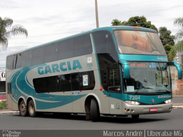 Viação Garcia 7204 na cidade de Uberaba, Minas Gerais, Brasil, por Marcos André. ID da foto: 5897122.