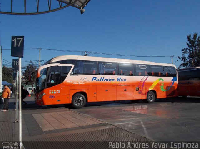Pullman Bus 416A na cidade de Estación Central, Santiago, Metropolitana de Santiago, Chile, por Pablo Andres Yavar Espinoza. Número da foto: #5897195.