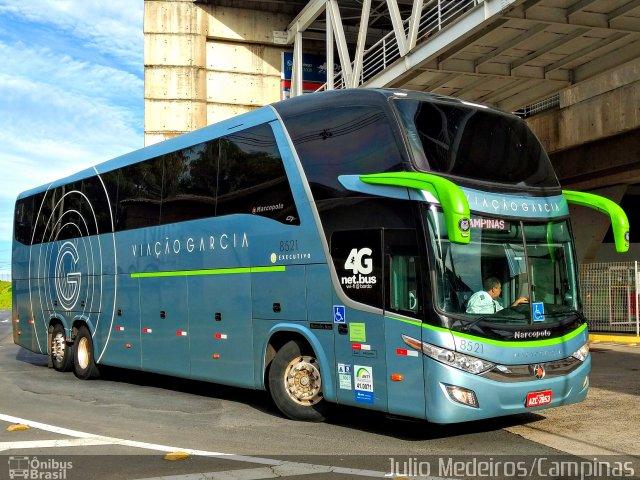 Viação Garcia 8521 na cidade de Campinas, São Paulo, Brasil, por Julio Medeiros. Número da foto: #5896729.