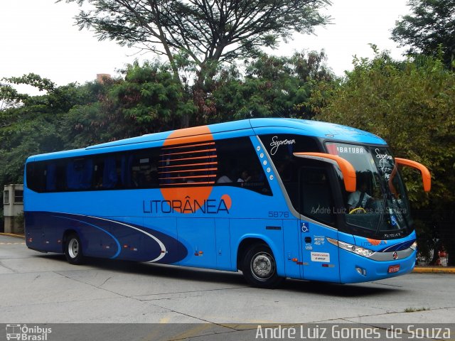 Litorânea Transportes Coletivos 5876 na cidade de São Paulo, São Paulo, Brasil, por André Luiz Gomes de Souza. ID da foto: 5896471.