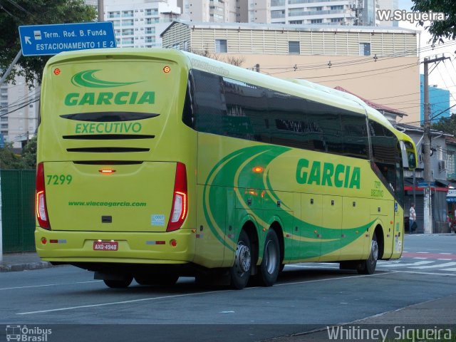 Viação Garcia 7299 na cidade de São Paulo, São Paulo, Brasil, por Whitiney Siqueira. Número da foto: #5898088.