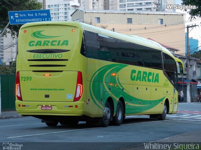 Viação Garcia 7299 na cidade de São Paulo, São Paulo, Brasil, por Whitiney Siqueira. ID da foto: 5898088.