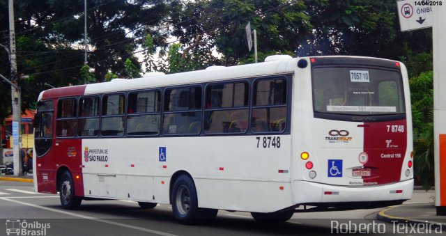 Transwolff Transportes e Turismo 7 8748 na cidade de São Paulo, São Paulo, Brasil, por Roberto Teixeira. ID da foto: 5901039.