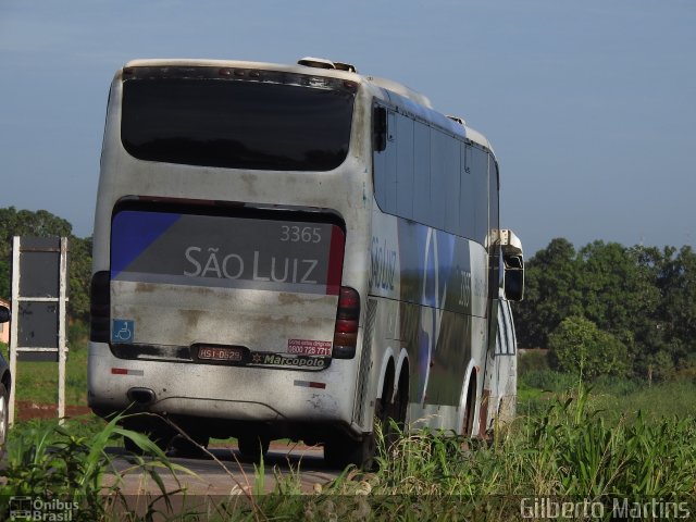 Viação São Luiz 3365 na cidade de Juscimeira, Mato Grosso, Brasil, por Gilberto Martins. ID da foto: 5901290.