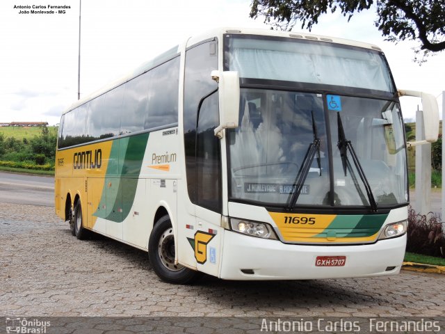 Empresa Gontijo de Transportes 11695 na cidade de João Monlevade, Minas Gerais, Brasil, por Antonio Carlos Fernandes. Número da foto: #5900723.