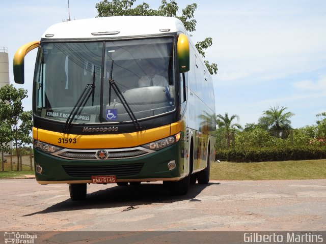 Viação Motta 31593 na cidade de Rondonópolis, Mato Grosso, Brasil, por Gilberto Martins. ID da foto: 5901071.