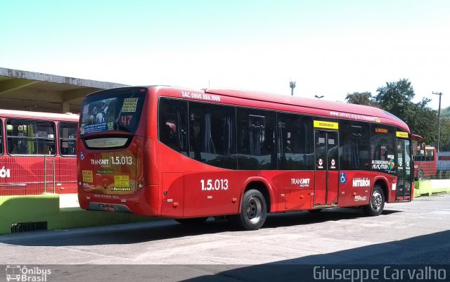 Viação Araçatuba 1.5.013 na cidade de Niterói, Rio de Janeiro, Brasil, por Giuseppe Carvalho. Número da foto: #5901660.