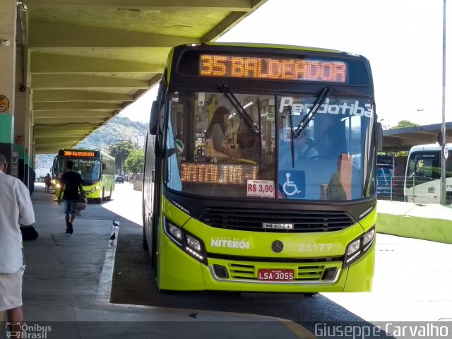 Viação Pendotiba 2.1.177 na cidade de Niterói, Rio de Janeiro, Brasil, por Giuseppe Carvalho. Número da foto: #5901651.