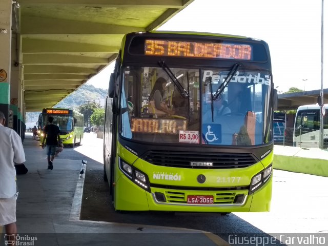 Viação Pendotiba 2.1.177 na cidade de Niterói, Rio de Janeiro, Brasil, por Giuseppe Carvalho. ID da foto: 5901651.